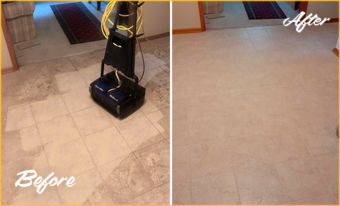 These Floors in Park Ridge Receive a Full Restoration From Our Grout  Cleaning Experts