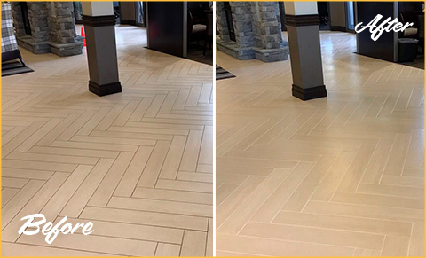 These Floors in Park Ridge Receive a Full Restoration From Our Grout  Cleaning Experts